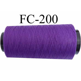 Cone de fil mousse polyamide fil n° 120 couleur violet  longueur du cone 5000 mètres bobiné en France