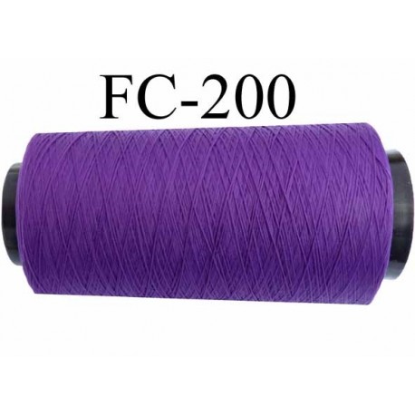 Cone de fil mousse polyamide fil n° 120 couleur violet longueur du cone 5000 mètres bobiné en France