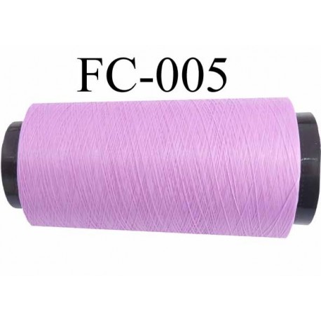 Cone de fil mousse polyamide fil n° 120 couleur violine lilas parme longueur du cone 5000 mètres fabriqué en France