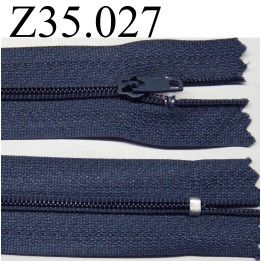fermeture éclair  longueur 35 cm couleur  bleu non  séparable zip nylon  largeur 2.5 cm