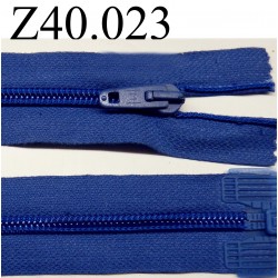 fermeture éclair longueur 40 cm couleur bleu séparable zip nylon largeur 3.2 cm largeur du zip 5 mm 