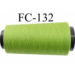 cone bobine de fil polyester fil n°120 couleur vert longueur du cone 1000 mètres bobiné en France