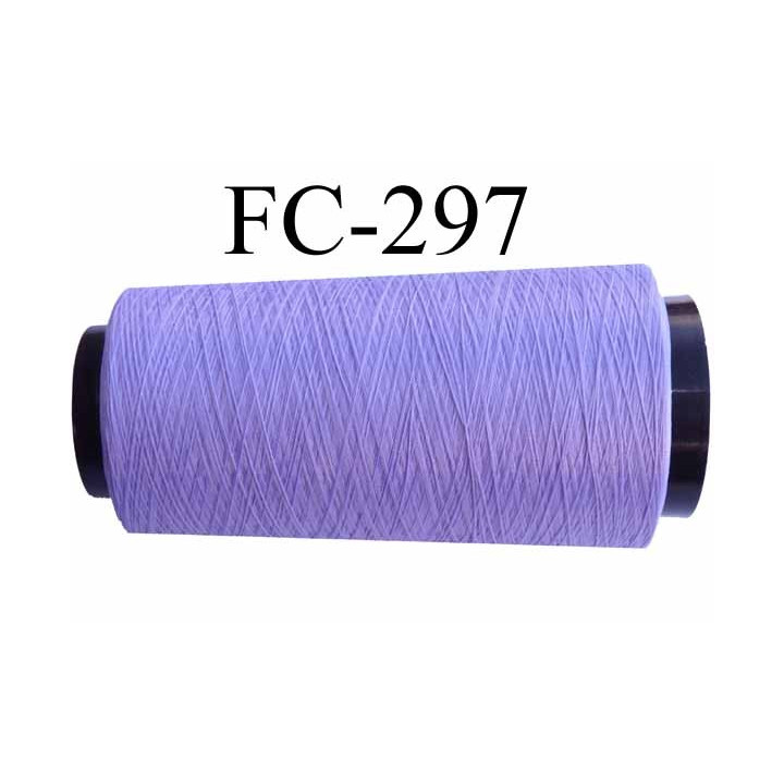 CONE de fil mousse Polyester texturé fil n° 120 couleur lilas violine longueur de 1000 mètres bobiné en France