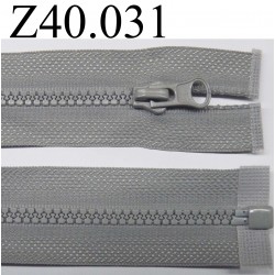 fermeture zip longueur 40 cm couleur gris séparable zip nylon largeur 2.8 cm largeur du zip 4 mm 