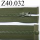 fermeture éclair longueur 40 cm couleur vert séparable zip nylon largeur 2.8 cm largeur du zip 4 mm