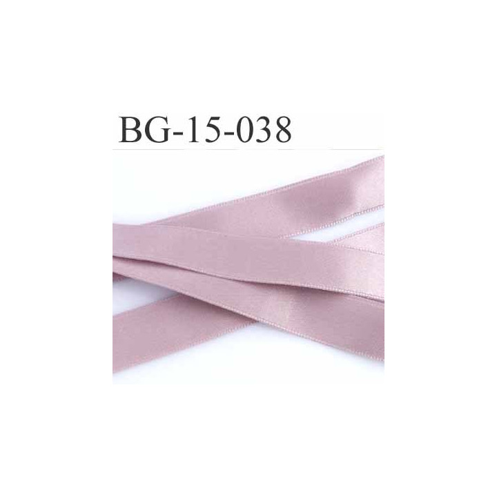 galon ruban satin couleur  vieux rose avec passe lien au sur une face superbe largeur 15 mm prix au mètre