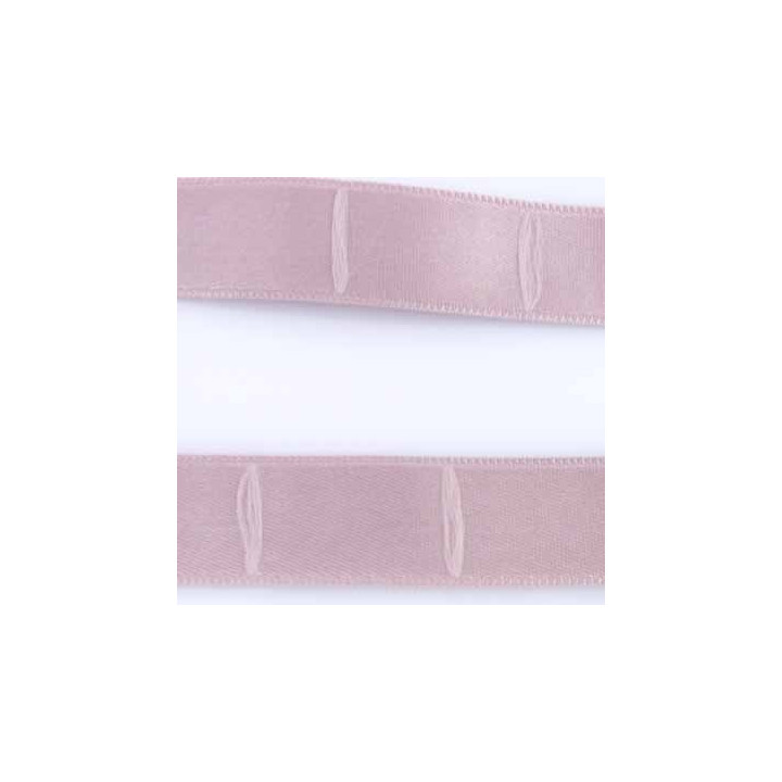 galon ruban satin couleur  vieux rose avec passe lien au sur une face superbe largeur 15 mm prix au mètre