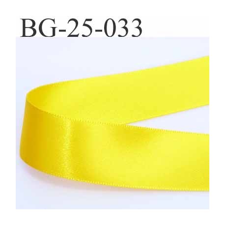 biais galon ruban satin brillant couleur jaune double face superbe très beau largeur 25 mm prix au mètre 