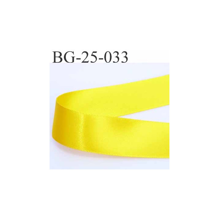 biais galon ruban satin brillant couleur jaune double face superbe très beau largeur 25 mm prix au mètre 