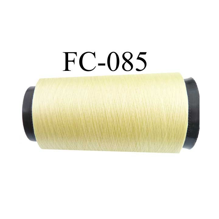 Cone de fil n°2/70 nylon couleur jaune longueur 2000 mètres bobiné en France