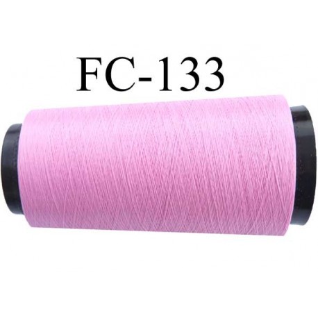 Cone de fil n°2/70 nylon couleur rose longueur 1000 mètres bobiné en France