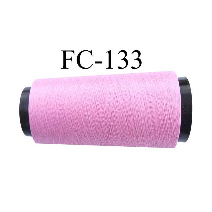 Cone de fil n°2/70 nylon couleur rose longueur 1000 mètres bobiné en France