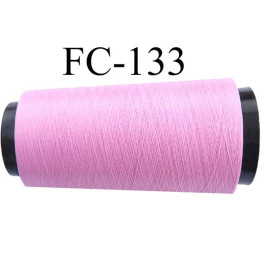 Cone de fil n°2/70 nylon couleur rose longueur 2000 mètres bobiné en France