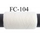 bobine de fil résistant fin n° 80/2 polyester blanc superbe très solide longueur de la bobine 500 mètres bobiné en france 