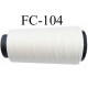 Cone de fil polyester continu fil n°80/2 couleur blanc longueur du cone 1000 mètres bobiné en France