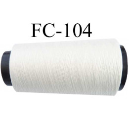 Cone de fil  polyester continu fil n°80/2 couleur naturel longueur du cone 5000 mètres bobiné en France