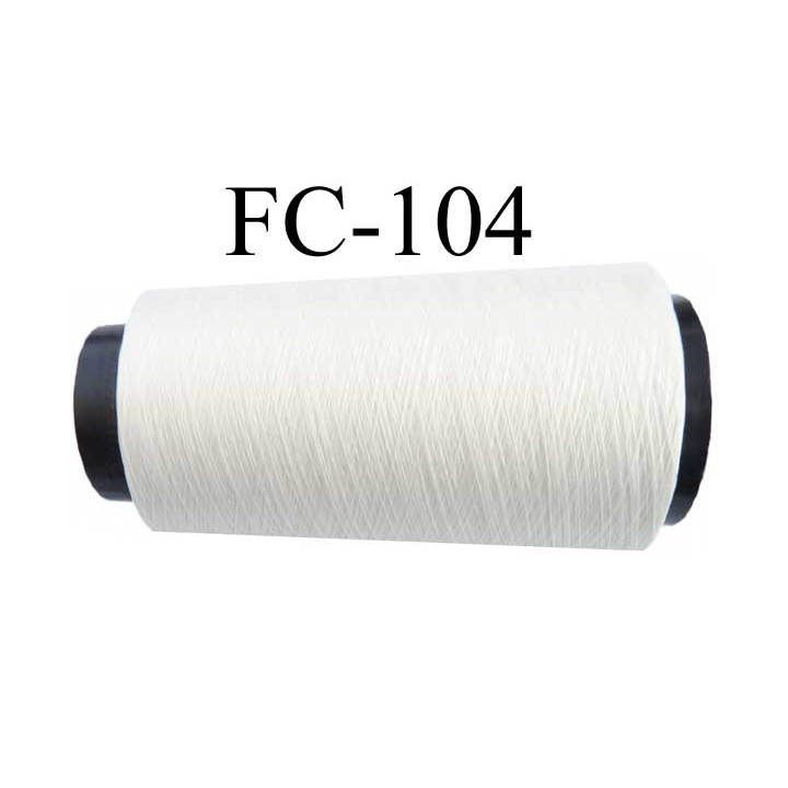 Cone de fil  polyester continu fil n°80/2 couleur naturel longueur du cone 5000 mètres bobiné en France