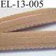 élastique plat bande anti glisse haute gamme superbe qualité couleur peau ou maron clair largeur 13 mm bande lastin silicone
