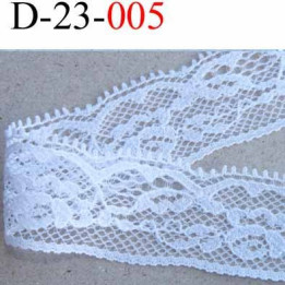 dentelle synthétique souple style coton largeur 23 mm couleur blanc prix au mètre 