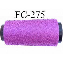 Cone de fil très résistant n° 35 polyester continu fushia violine brillant superbe longueur 2000 mètres bobiné en France