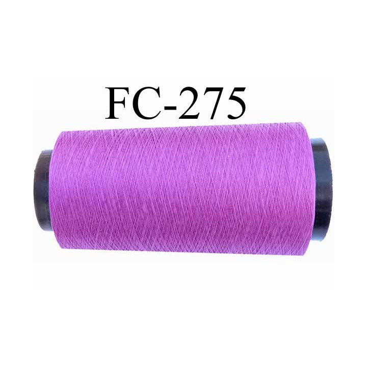 Cone de fil très résistant n° 35 polyester continu fushia violine brillant superbe  longueur 1000 mètres bobiné en France