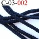 cordon en coton couleur noir diamètre 3 mm vendu au mètre