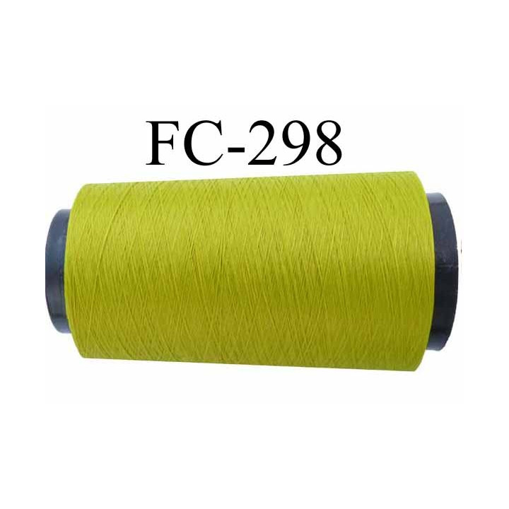 CONE de fil mousse Polyester texturé fil n° 120 couleur vert longueur de 1000 mètres bobiné en France