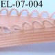 élastique picot boucle dentelle plat largeur 10 mm couleur saumon largeur de bande 7 mm largeur de boucle 3 mm très beau