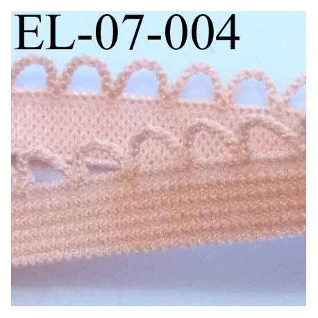 élastique picot boucle dentelle plat largeur 10 mm couleur saumon largeur de bande 7 mm largeur de boucle 3 mm très beau