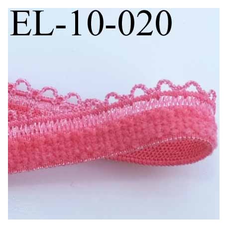 élastique picot dentelle plat largeur 10 mm couleur rose largeur de bande 7 mm largeur de dentelle boucle 3 mm très beau