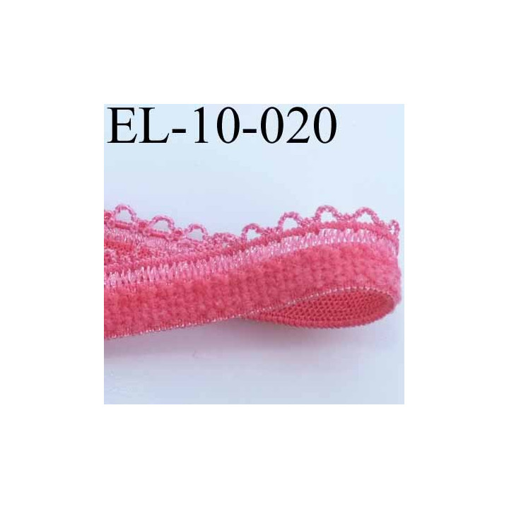 élastique picot dentelle plat largeur 10 mm couleur rose largeur de bande 7 mm largeur de dentelle boucle 3 mm très beau