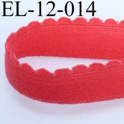 élastique picot boucle plat largeur 12 mm couleur corail très doux 