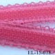 élastique bretelle fantaisie picot boucle plat largeur 15 mm couleur corail très beau