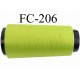 Cone de fil texturé polyester fil n° 165 couleur vert anis longueur du Cone 1000 mètres bobiné en France