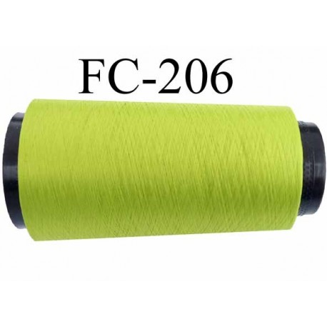 Cone de fil texturé polyester fil n° 165 couleur vert anis longueur du Cone 1000 mètres bobiné en France