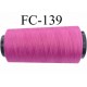 Cone de fil mousse polyester fil n° 110 couleur fushia longueur du Cone 2000 mètres bobiné en France