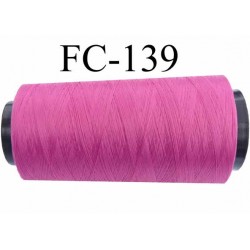 Cone de fil mousse polyester fil n° 110 couleur fushia  longueur du Cone 2000 mètres bobiné en France