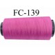 Cone de fil mousse polyester fil n° 110 couleur fushia longueur du Cone 1000 mètres bobiné en France