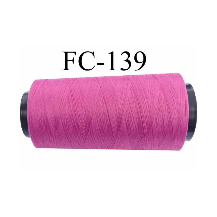 Cone de fil mousse  polyester fil n° 110 couleur fushia  longueur du Cone 1000 mètres bobiné en France