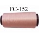 Cone de fil mousse polyamide fil n° 120 couleur rosé chair bois de rose longueur du cone 2000 mètres bobiné en France