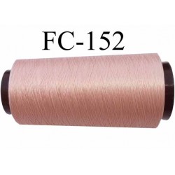 Cone de fil mousse polyamide fil n° 120 couleur rosé chair bois de rose longueur du cone 2000 mètres bobiné en France