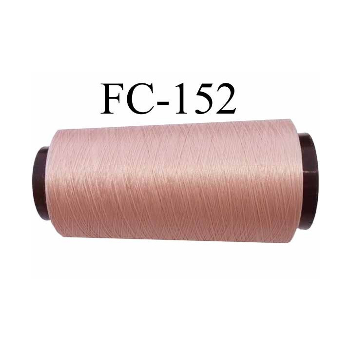 Cone de fil mousse polyamide fil n° 120 couleur rosé chair bois de rose longueur du cone 2000 mètres bobiné en France