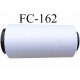 Cone de fil mousse texturé fin n° 160 superbe polyester couleur blanc longueur du cone 1000 mètres bobiné en France