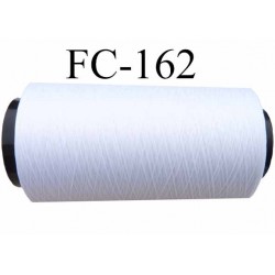 Cone de fil mousse polyester fin n° 165 couleur naturel cone 2000 mètres bobiné en France