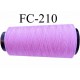 Cone de fil mousse polyester fil n° 120 couleur lilas parme longueur du cone 1000 mètres fabriqué en France