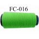 Cone de fil mousse texturé polyester fil n° 120 couleur vert tirant sur le fluo longueur du Cone 1000 mètres bobiné en France
