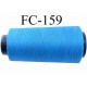 Cone de fil polyester fil n°100 couleur bleu longueur du cone 5000 mètres bobiné en France