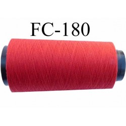 Cone de fil polyester fil n°120 couleur rouge longueur du cone 1000 mètres bobiné en France