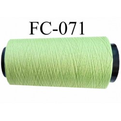 CONE de fil mousse polyamide fil n° 100 / 2 couleur vert anis longueur de 2000 mètres bobiné en France