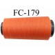 Cone de fil n° 120 polyester couleur orange longueur du cone 1000 mètres bobiné en France